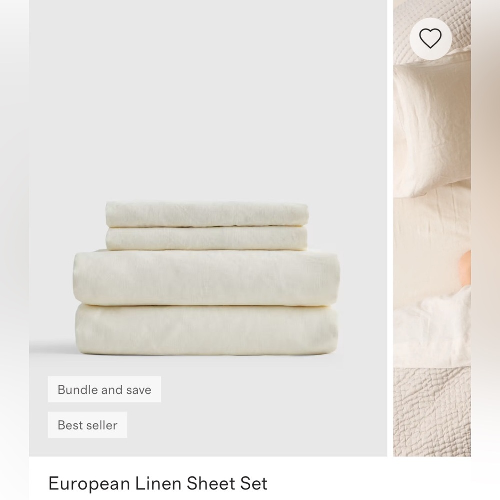 Quince European Linen Sheet Set